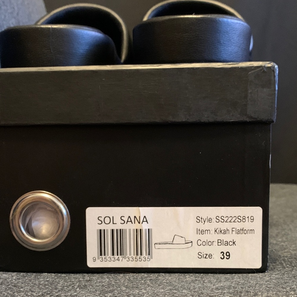 Sol Sana Classic Black Slides - Picture 4 of 4